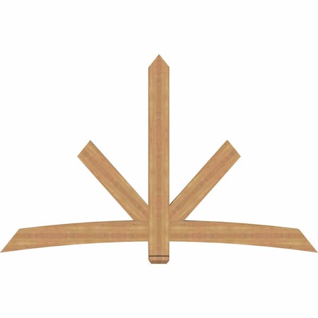 Ekena Millwork Alberta Smooth Timber Gable Bracket, Western Red Cedar, 84"W x 53"H x 3 1/2"D x 5 1/2"F, 15/12 Pitch GBW084X53X0406ALB00SWR